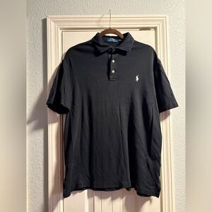 Polo Ralph Lauren Men’s Black Polo Short Sleeve Shirt Cotton Classic Medium